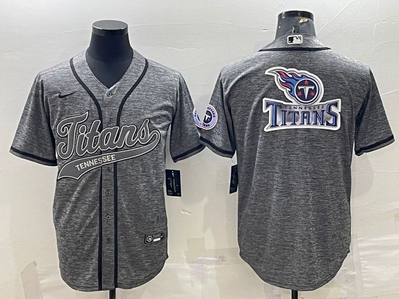 Men Tennessee Titans Blank Grey hemp ash 2022 Nike Co branded NFL Jerseys->tennessee titans->NFL Jersey